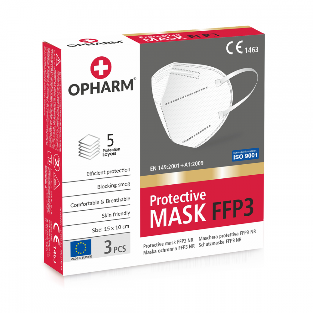 Protective mask FFP2 3 pieces white...